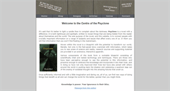 Desktop Screenshot of centreofthepsyclone.com